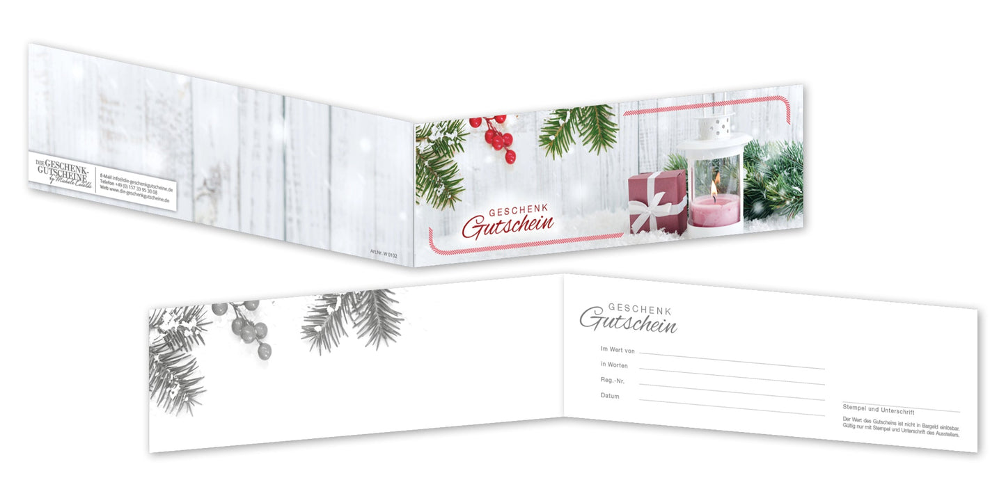 W0102 Weihnachtsgutschein inkl. Kuvert